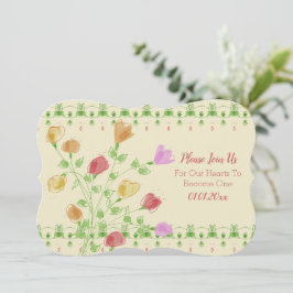 Anúncio Elegante Fantasia Floral Dia de Noiva