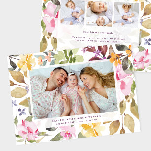 Anúncio elegante floral recém-nascido fotografia parto