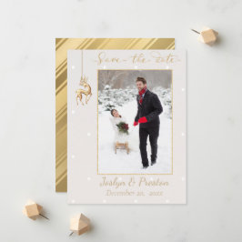 Anúncio Elegante Foto de Inverno Save the Date