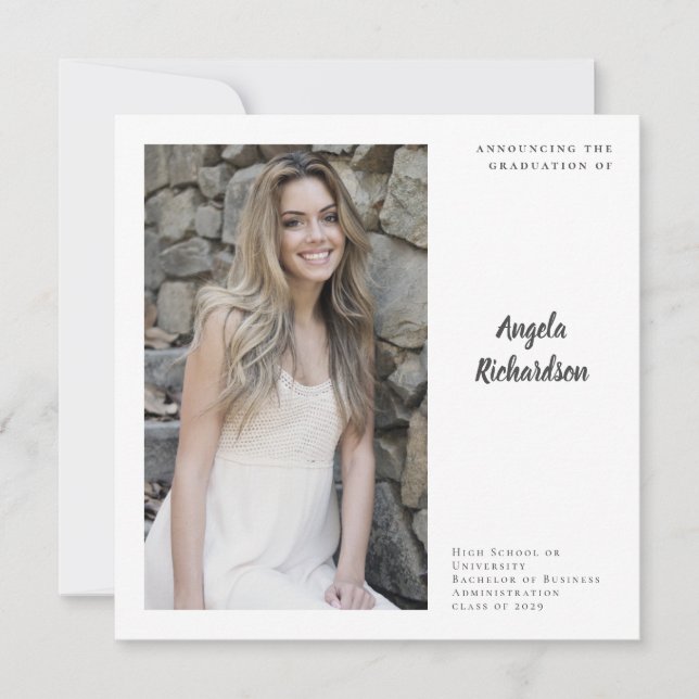 Anúncio Elegante Fotografia Personalizada de Formatura (Frente)