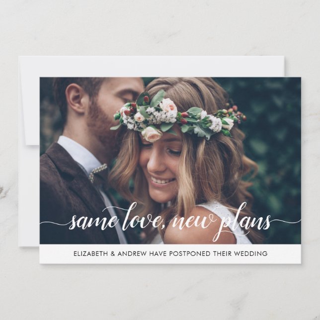 Anúncio Elegante Mesmo Amor Novos Planos Mudança de Data F (Frente)