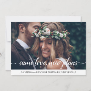 Anúncio Elegante Mesmo Amor Novos Planos Mudança de Data F