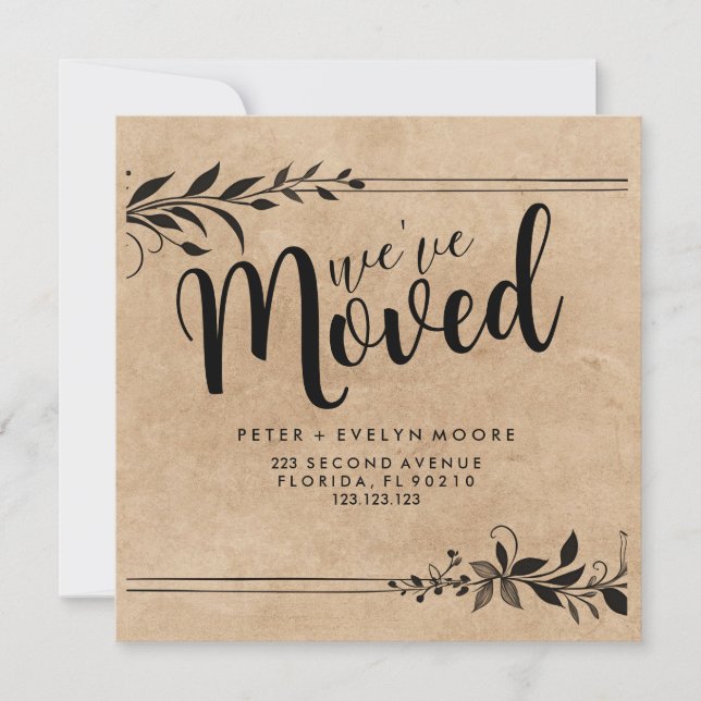 Anúncio elegante Mudança de endereço nos mudamos (Frente)
