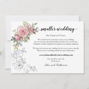 Anúncio Elegante Noivado Floral Rosa Moderno Casamento Men