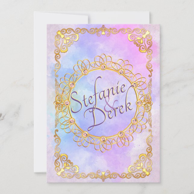 Anúncio Elegante Pastel Macio & Dourado (Frente)