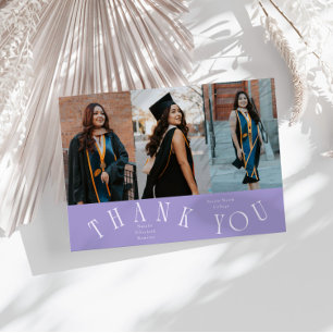 Anúncio Elegante Tipografia de Agradecimento Grad Foto Lil