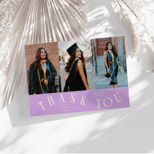 Anúncio Elegante Tipografia de Agradecimento Grad Foto Wis