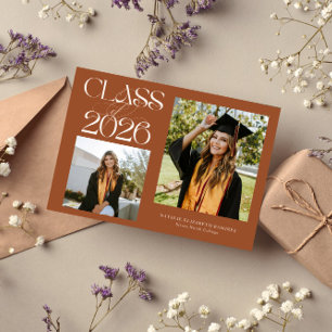 Anúncio Elegante Turma de 2026 Tipografia Grad Terracota