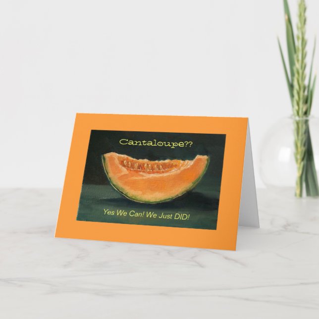 Anúncio Elopement Announcement: Cantaloupe, Pun, Funny (Frente)