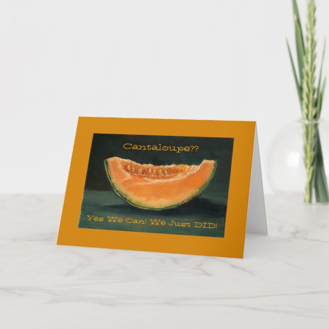 Anúncio Elopement Announcement: Cantaloupe, Pun, Funny (Frente)
