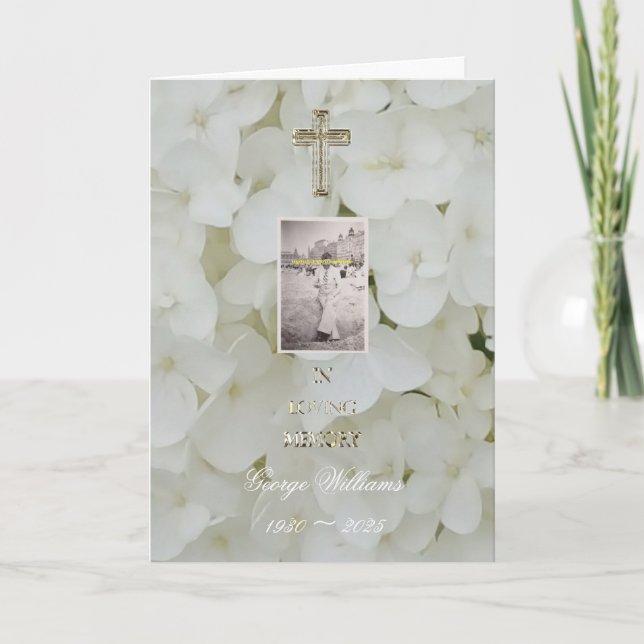 Anúncio Em Adorar Memória Foto Floral Cruzada Religiosa (Frente)