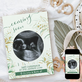 Anúncio Em Breve Folhagem Elegante De Fotografia De Ultras