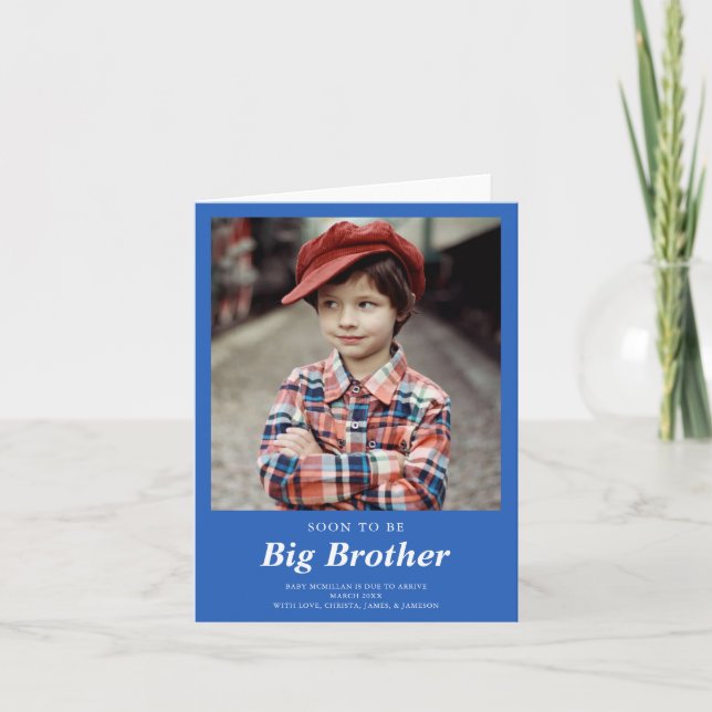 Anúncio Em breve será azul de gravidez fotográfica do Big  (Frente)