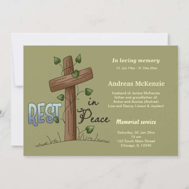 Anúncio Em memória de amor (Frente)