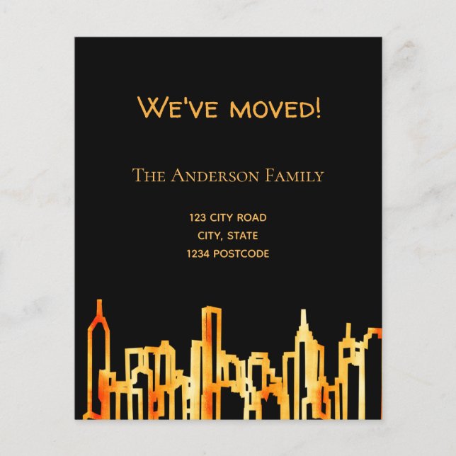 Anúncio em movimento da linha do horizonte de ouro (Frente)