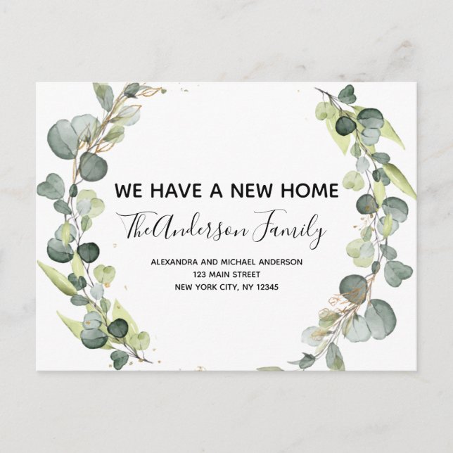 Anúncio em Movimento Eucalyptus Greenery Watercolo (Frente)