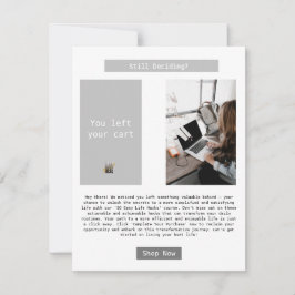 Anúncio Email do Lembrete de Carrinho Abandonado pela Empr