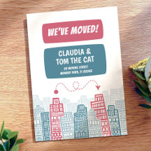 Endereço novo rosa e turquesa cidade de desenho an