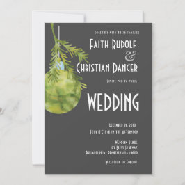 Anúncio Enfeite de Natal Verde, Casamento Moderno