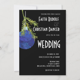 Anúncio Enfeites de natal Azul, Casamento Moderno