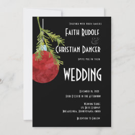 Anúncio Enfeites de natal Vermelho, Casamento Moderno