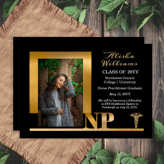 Anúncio Enfermeira Praticante Elegante Black Gold NP