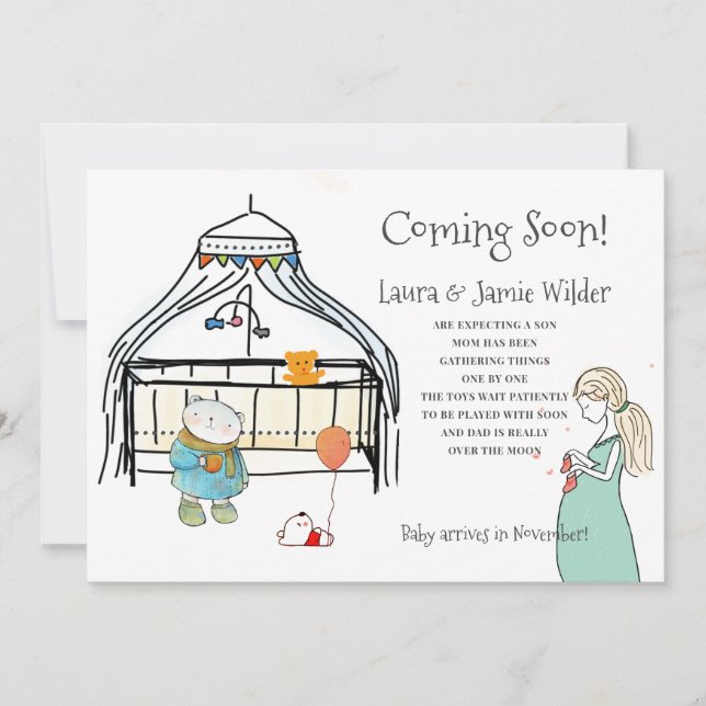 Anúncio Enfermeiro De Cores Aquáticas E Gravidez Da Mãe (Frente)