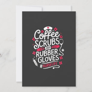 Anúncio Enfermeiros de café e luvas de borracha