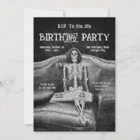 Engraçado Skeleton Vintage Gothic RIP aos seus 20