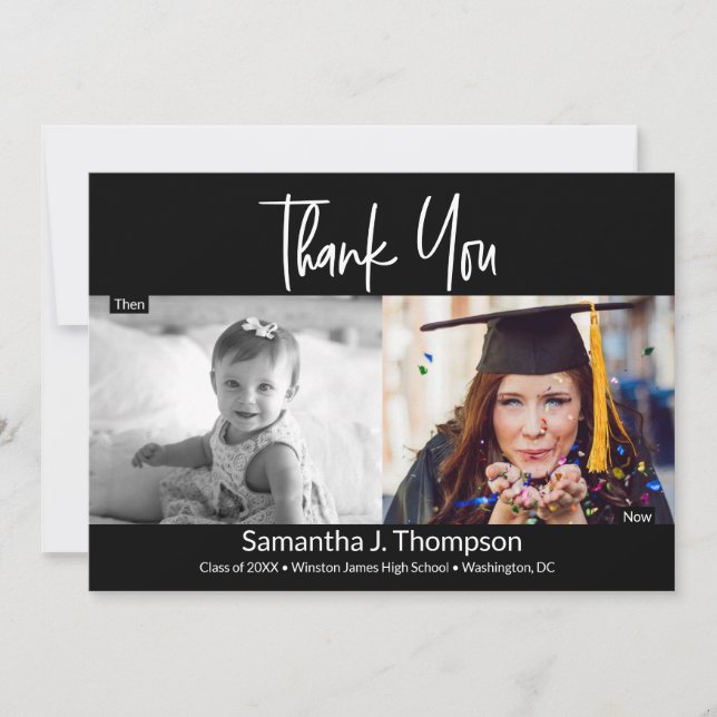 Anúncio Então e agora a foto do Formando Obrigado (Frente)