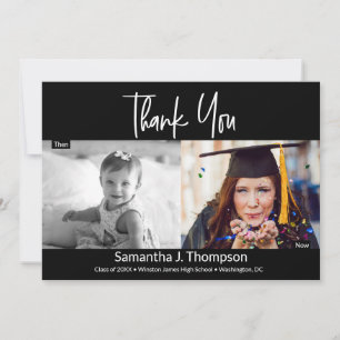 Anúncio Então e agora a foto do Formando Obrigado