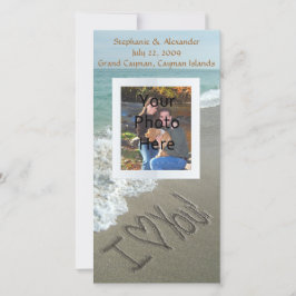 Anúncio Escrita na Areia da Praia, Eu Te Amo