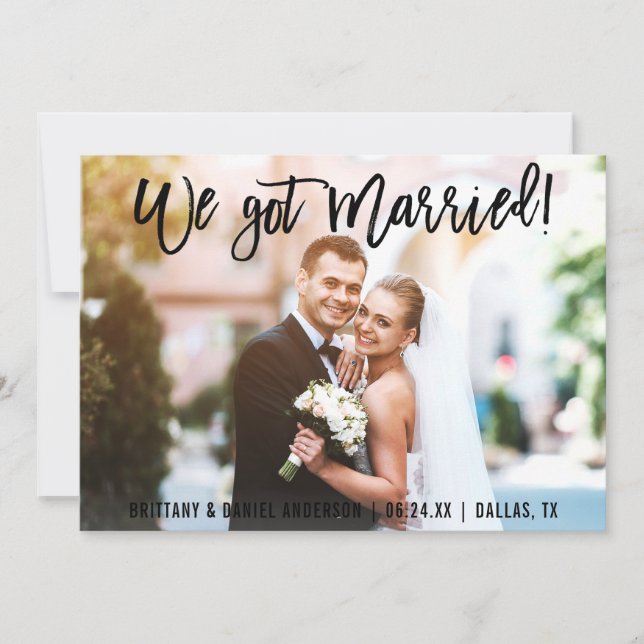 Anúncio Escrito Escoteiro Nos Casamos Foto De Casal (Frente)