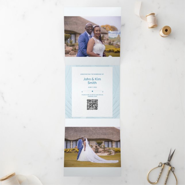 Anúncio especial de adição de fotos em três folhas (Dentro)