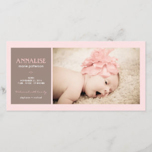 Anúncio especial do nascimento do bebé da foto do