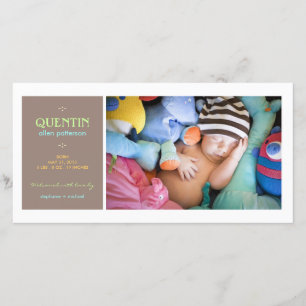 Anúncio especial do nascimento do bebé da foto do