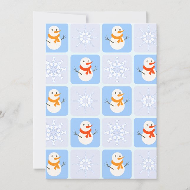 Anúncio Espelho de neve e flocos de neve com verificação d (Frente)