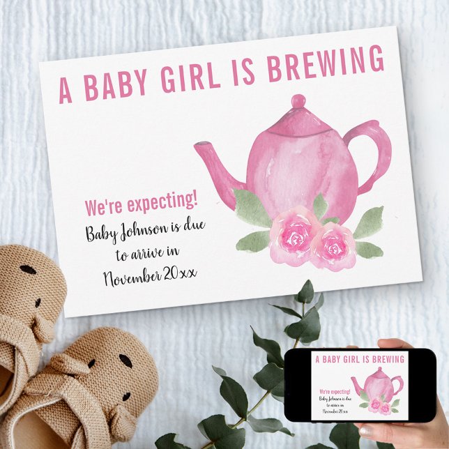 Anúncio Esperamos que uma menina esteja grávida. (Criador carregado)