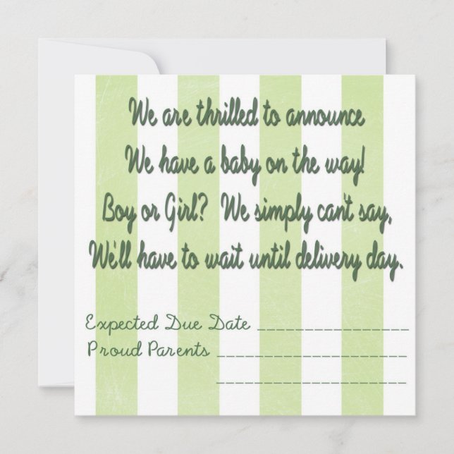 Anúncio Esperando um lançamento do bebê (Frente)