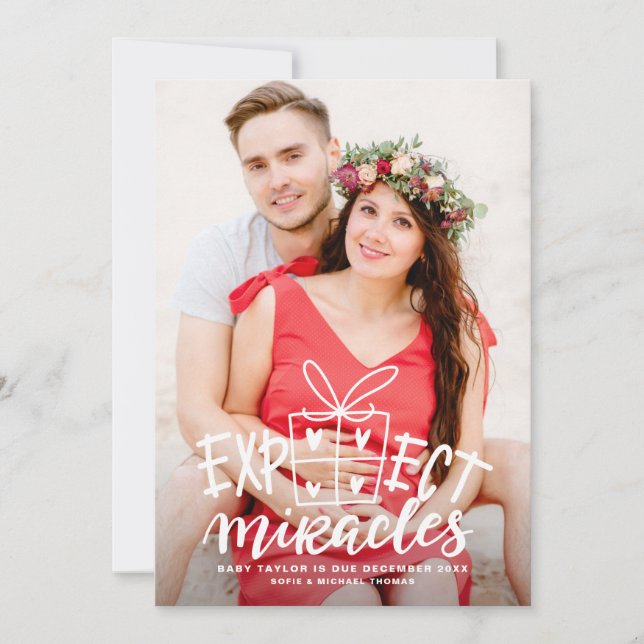 Anúncio Esperar milagres que permitem gravidez de férias (Frente)