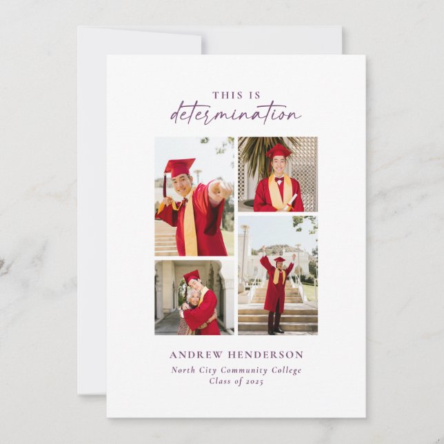 Anúncio Esta é a Determinação da Graduação de Foto Roxo (Frente)