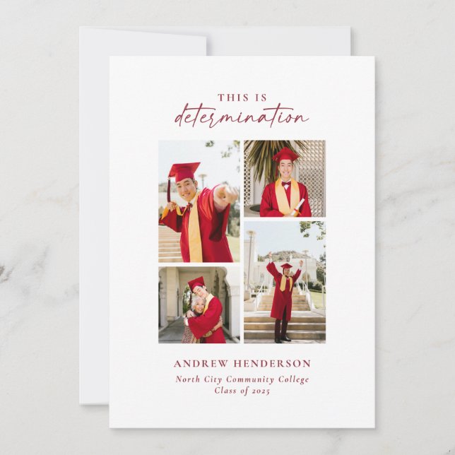 Anúncio Esta é a Determinação da Graduação de Foto Vermelh (Frente)