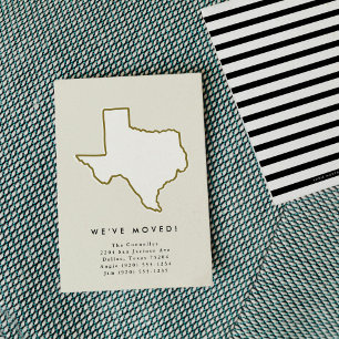 Anúncio Estado do Texas Mudamos o movimento feito à mão
