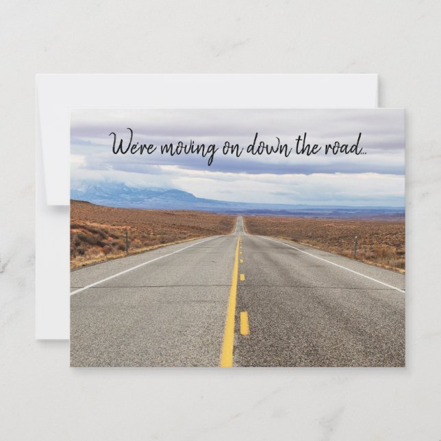 Anúncio Estamos a mover-nos para a Foto da Estrada Cênnica (Frente)