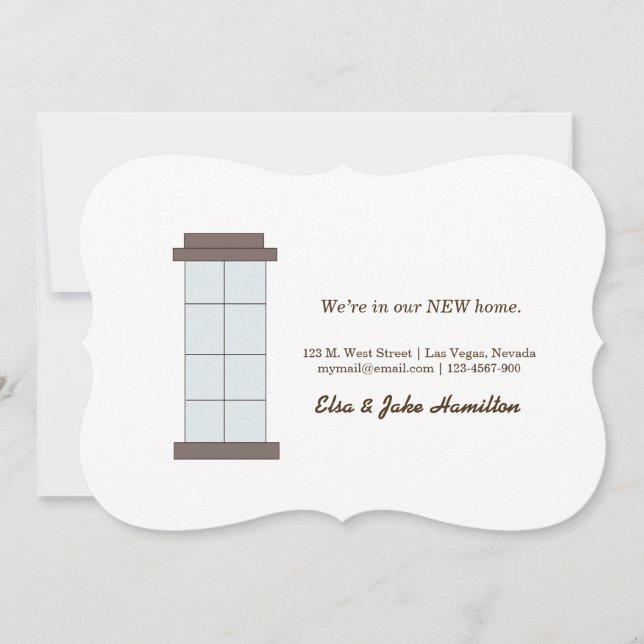 Anúncio Estamos em nossa casa NOVA. (Frente)