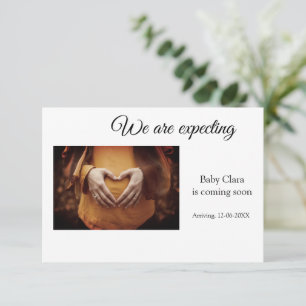 Anúncio estamos grávidas adicionar nome de bebê data gravi