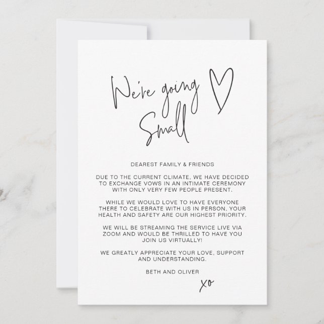 Anúncio Estamos Indo Pequeno Fonte de Script Redimensionad (Frente)