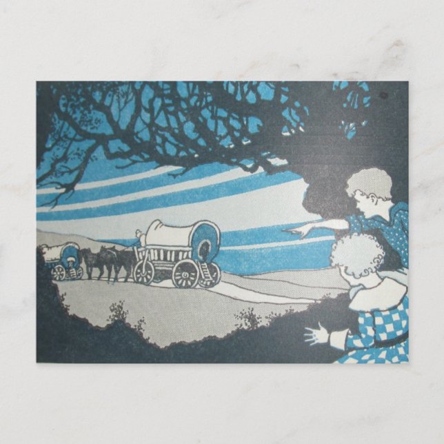 Anúncio ESTAMOS MOVENDO cartão postal de cavalo ocidental (Frente)