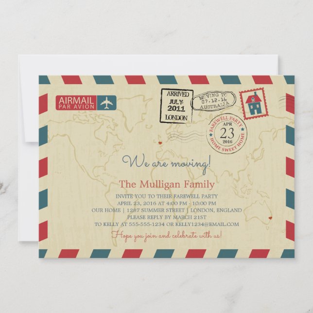 Anúncio Estamos Movendo Correio Aéreo | Farewell Party (Frente)