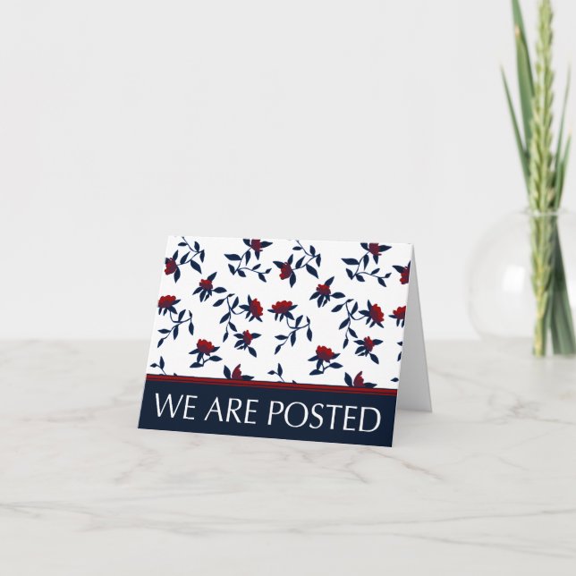 Anúncio estamos postados: vintage floral (Frente)